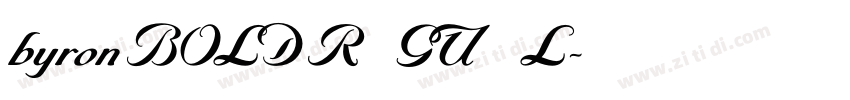 byron BOLD REGUAL字体转换